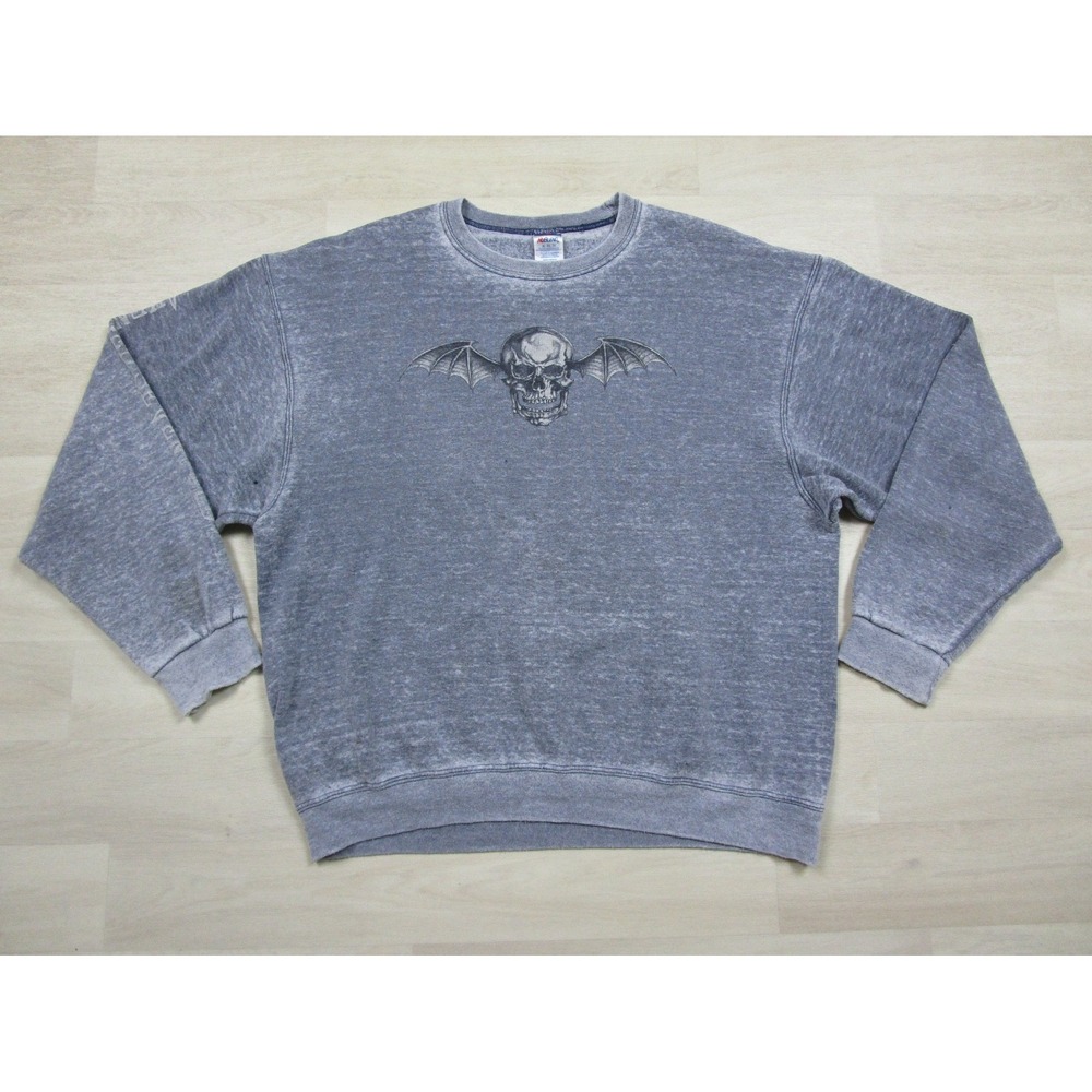 Vintage Y2K Avenged Sevenfold Crewneck Sweatshirt Men's (XL) Metal Band Thrashed